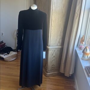 Jones New York Black Dress with Velvet upper